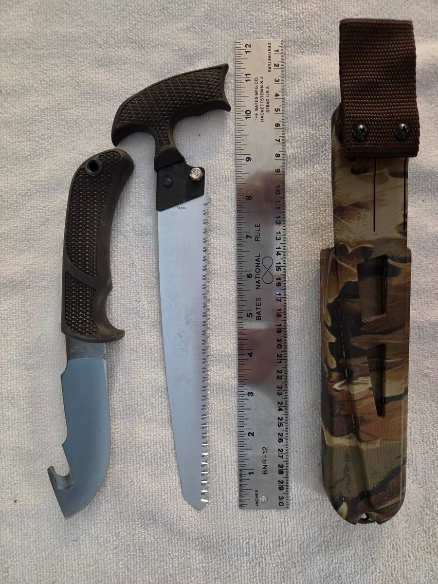 Outdoor Edge Camo Griz Pak Kodi Skinner Knife & Field Saw Set GPA
