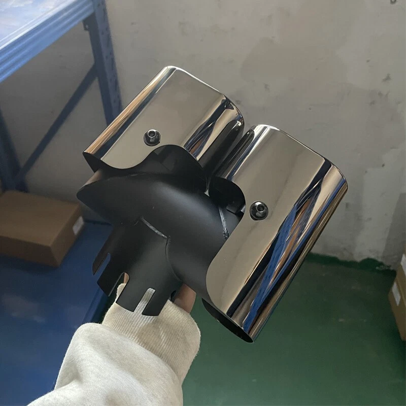 Puntas de silenciador de escape tubo de escape negro para Land Rover Defender 90 110 130 2020-2026 Foto 4 de 4