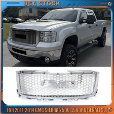 For 2011-2014 Gmc Sierra 2500hd 3500 Hd Denali Front Bumper Upper Grille Chrome