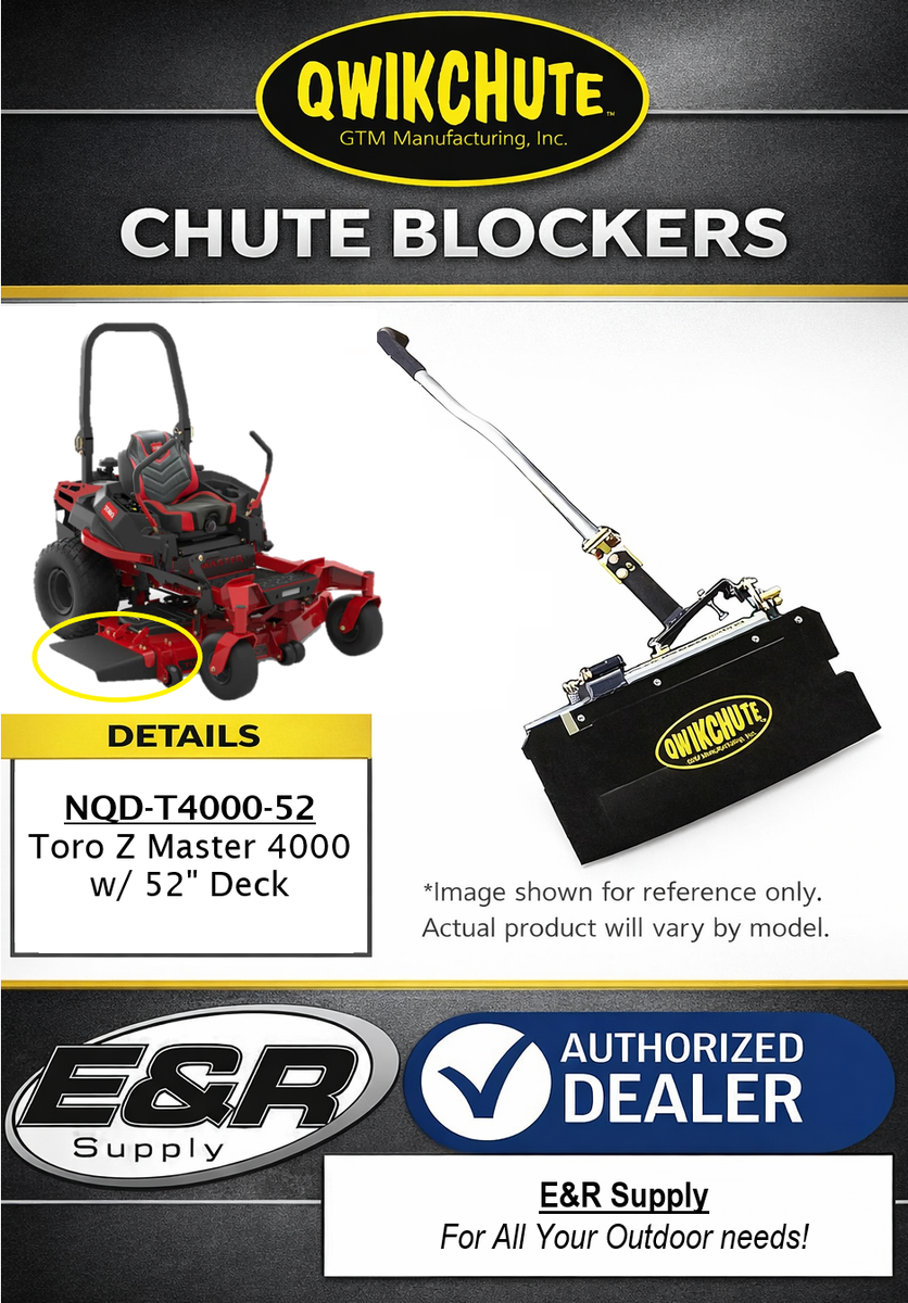 Qwikchute Chute Blocker for Toro Z Master 4000 52