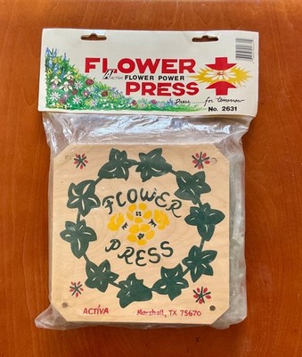 Vtg Flower Leaf Press Wooden DIY Dried Press Floral Craft Garden Hobby Supplies