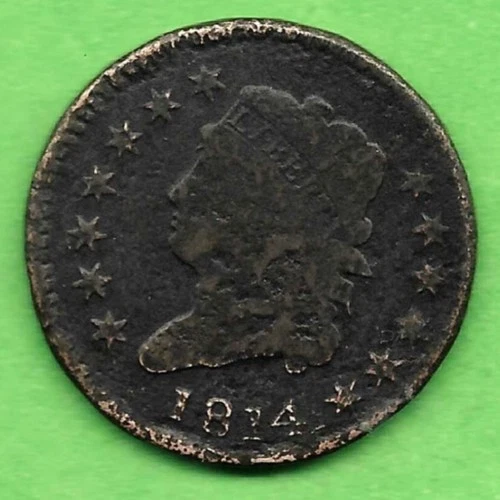 Photo of a 1814-P Large Cent from an eBay listing that sold on Jul 17, 2026