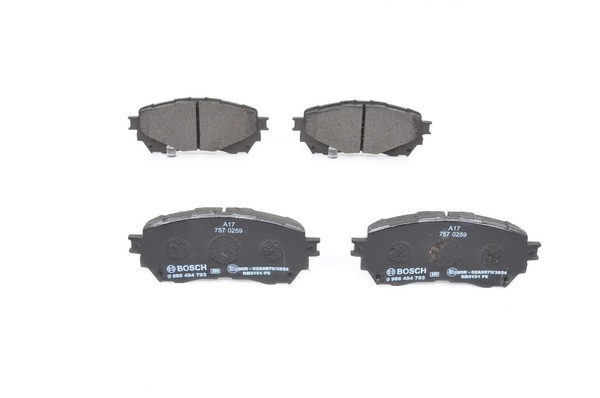Bosch 0 986 494 793 Bremsbelagsatz, Scheibenbremse For Mazda-image