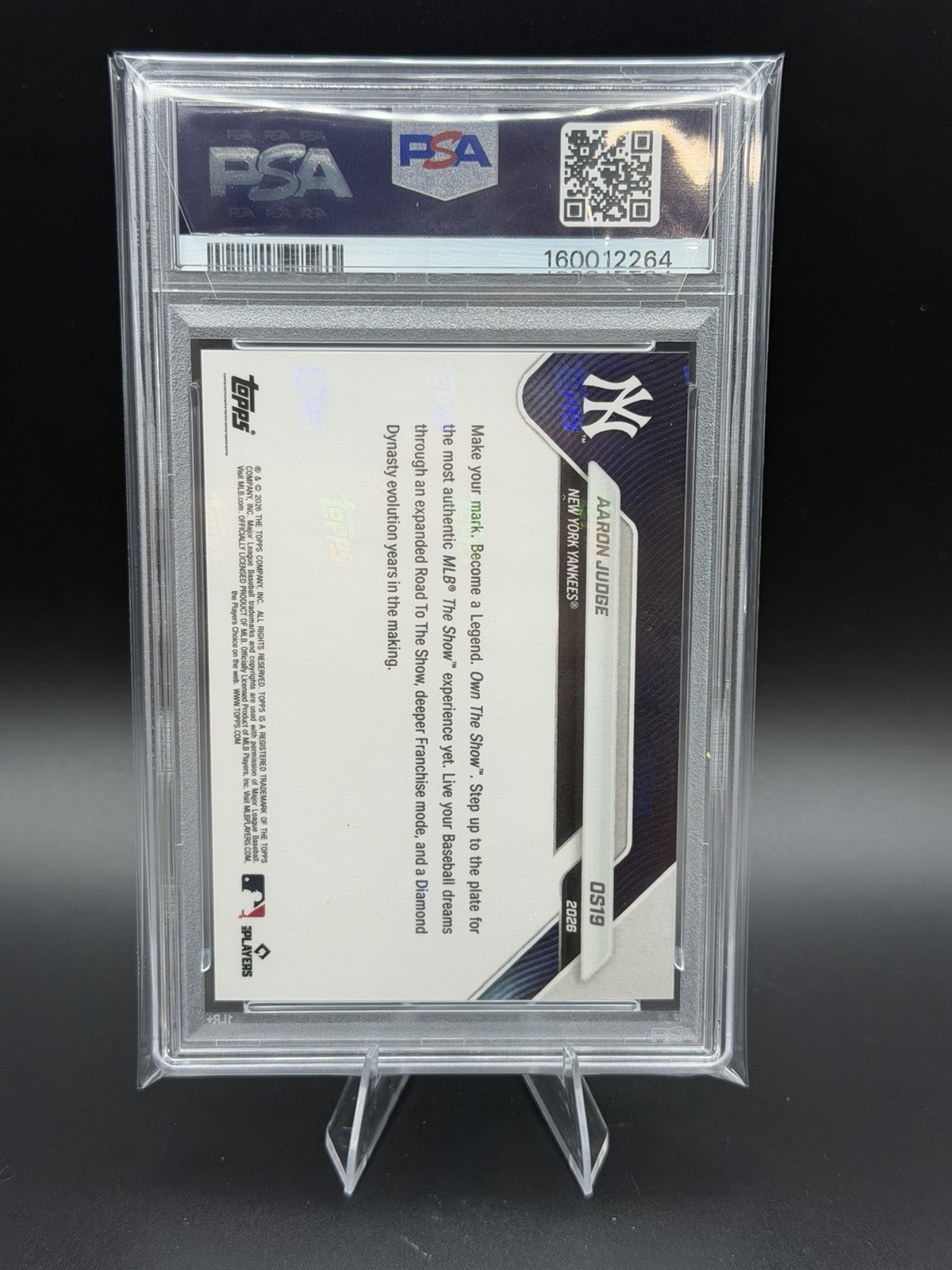 2026 Topps Now - Offseason Aaron Judge #OS19 PSA 9 view 2