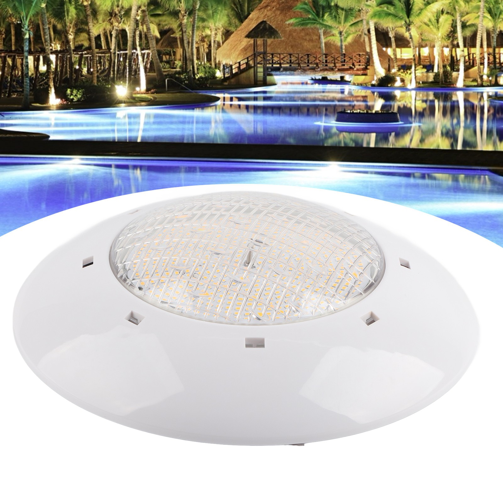 LED Underwater Light IP68 Waterproof Plastic WallMounted Swimming Pool Lamp