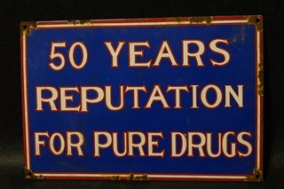 VERY DECORATIVE ENAMEL SIGN CHEMIST INTEREST MAN CAVE L@@K