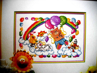 Original Kreuzstich Stickheft-  Baby Animals - farbig