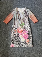 Stunning Shimmery Metallic vintage retro 50s style 3/4 Sleeve Dress Libra UK 10