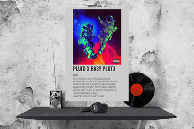 Future Pluto X Baby Pluto Album Poster/Druck A3/A4/A5 230 g/m² gerahmt