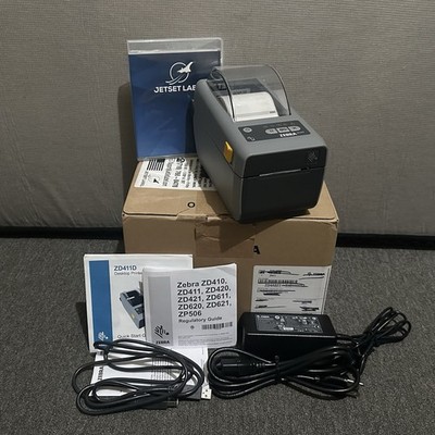 Zebra ZD411 ZD4A022-D01M00EZ 203dpi DT USB BT Label Printer 03/2024 Open Box