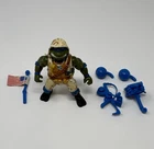 Vintage 1991 Playmates TMNT Lieutenant Leo. Leonardo Figure w/ Accessories