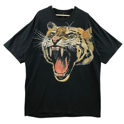 VINTAGE ONIX MENS SZ 2XL BIG & TALL DOUBLE SIDED TIGER ICE GRILL T-SHIRT