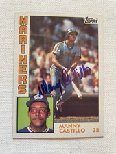 Signed 1984 Topps Manny Castillo Seattle Mariners Autographed Auto