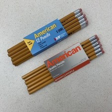 Vintage EF Faber American Real Wood No.2 Pencil 17 Total Made in USA