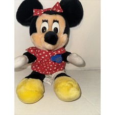 Disneyland Walt Disney World Minnie Mouse 11 Inch Plush Vintage original tag