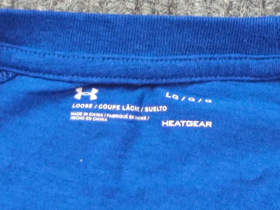 Camisa Under Armour para mujer grande azul holgada manga larga equipo térmico Foto 3 de 4