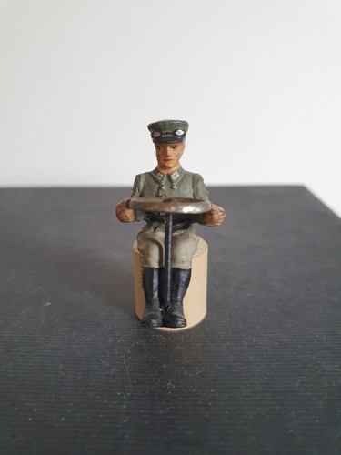Elastolin Lineol Soldat Fahrer mit Lenkrad Fahrzeug Militär II. WK Blech Masse - Bild 2 von 10