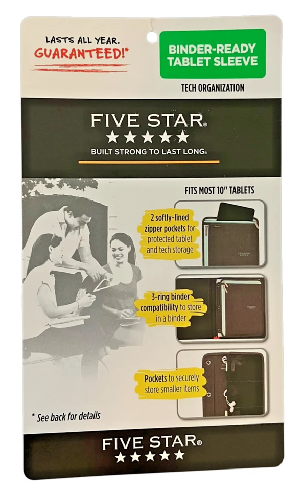 Mead Five Star Binder-Ready Tablet Sleeve 11" x 8.5" NEW - Image 3 of 4