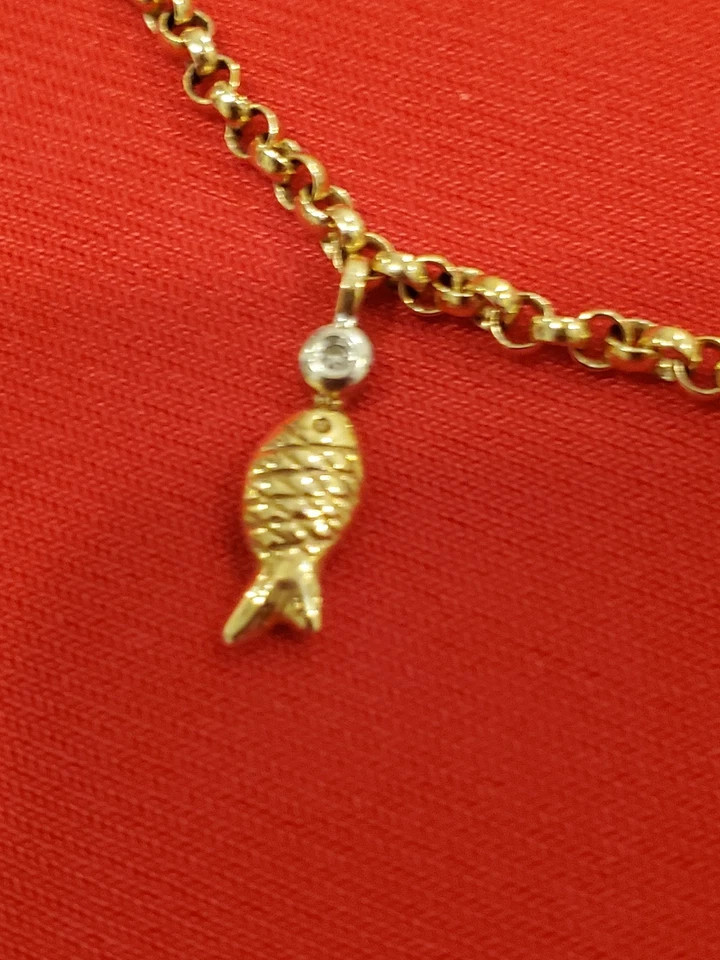 Изысканный 14K золото (585) морской жизни браслет с брелоками - бриллиант рубин сапфир изумруд - Изображение 3 из 4