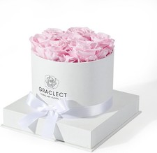 Flowers for Delivery Prime - Preserved Roses in a Box Pink White