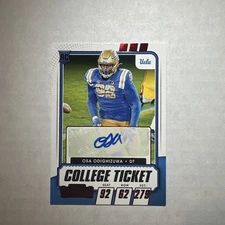 Osa Odighizuwa 2021 Panini Contenders Draft Picks College Ticket  auto Red Foil