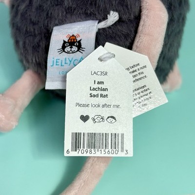 AUTHENTIC Jellycat Lachlan Sad Rat- NWT- FAST SHIP | eBay