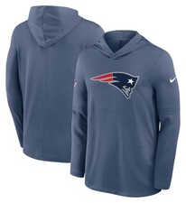 Nike New England Patriots 2025 Rivalries Sideline Lightweight Hoodie Storm Blue