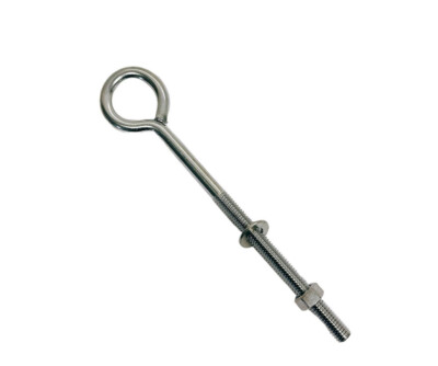 Marine Boat Stainless Steel T316 3/8'' x 6'' Turned Eye Bolt Washer WLL 140 Lbs