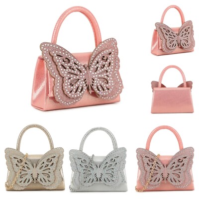 Damen-Clutch Schmetterling Leder Top-Griff Abendtasche Party Hochzeit Handtasche