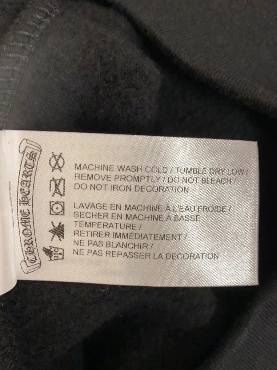 CHROME HEARTS FELPA CON CAPPUCCIO ZIP CUORI CROMATI MARINA ABRAMOVIC XXL COTONE Nera Usata