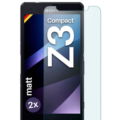 2x Panzerfolie MATT für Sony Xperia Z3 Compact Displayschutz Glas Handy Hartglas