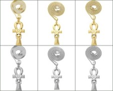 Egypt God Anubis Ankh Pendant 18",20",24" Various Chain Hip Hop Necklace XSP795