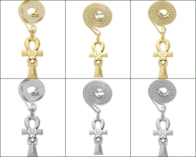 Egypt God Anubis Ankh Pendant 18'',20'',24'' Various Chain Hip Hop Necklace XSP795