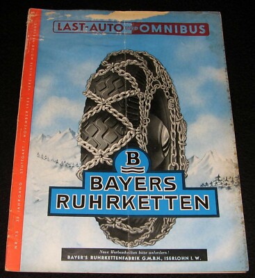 TRUCKING & BUS 1953-13 GERMAN MAGAZINE LAST-AUTO und OMNIBUS SETRA SCHENK CHAIN