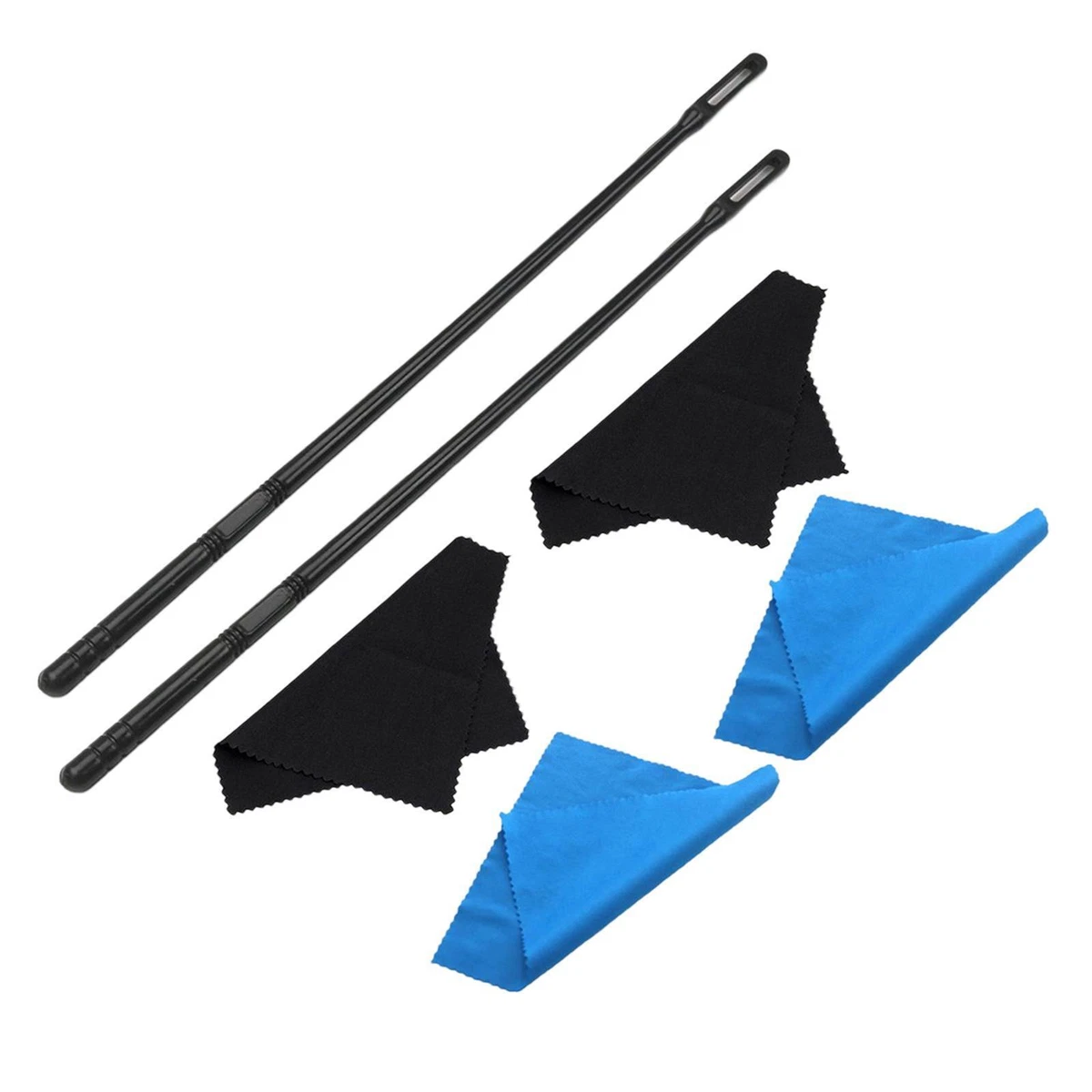 Flute Cleaning Rod with 4Pcs Cleaning Cloth Woodwind Instruments