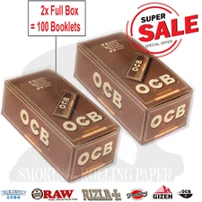 2 X OCB VIRGIN Regular size UNBLEACHED Rolling paper - Total 5000 sheets