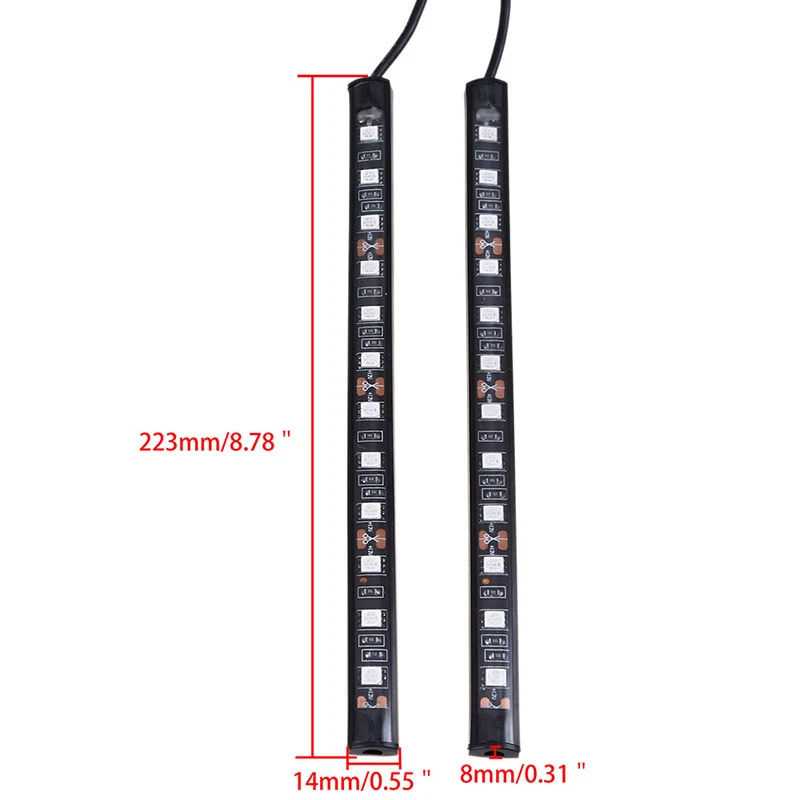 Universal 12 LED Coche Auto SUV Accesorios Piso Decorativo Atmósfera Lámpara Luz Foto 3 de 4