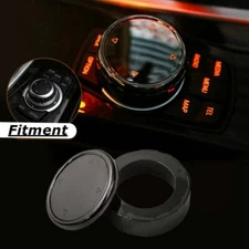 ABS Ceramic Car Multimedia Control Knob Frame Trim Cover For BMW 1 3 5 iDrive