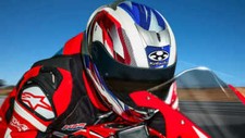 HONDA FIREBLADE KABUTO AEROBLADE 5 SMART ROAD MOTORCYCLE CRASH HELMET BLACK RED