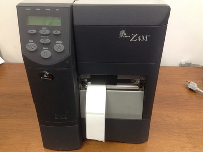 Restored Zebra Z4M Plus Industrial Barcode Label Printer - 300 DPI, 4″ Print Width, USB, Serial