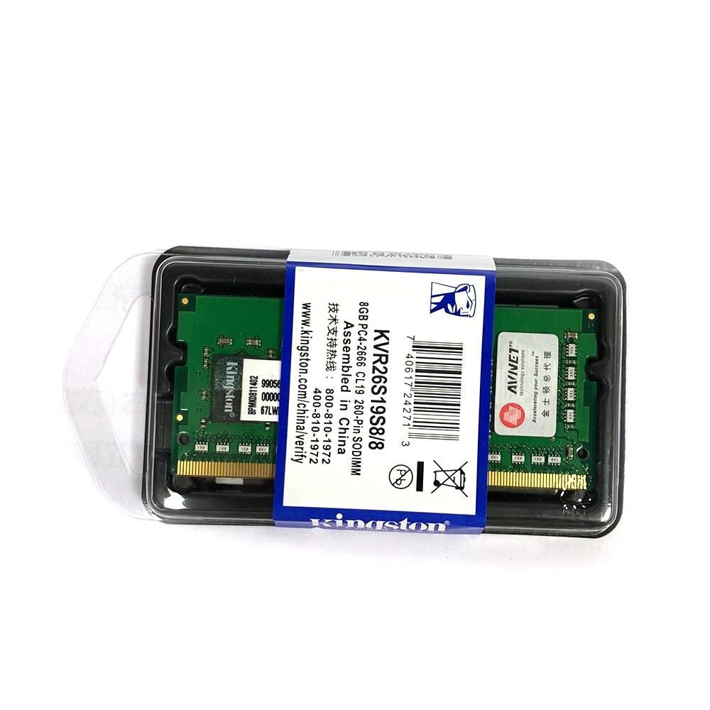 Kingston 8GB DDR4 2666MHz PC4-21300 KVR26S19S8/8 SODIMM 260Pin
