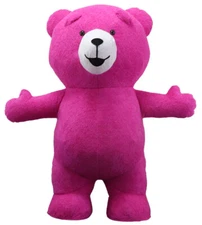 Inflatable Costume Teddy Bear Mascot Adult Outfit Plush Walking Cosplay Party