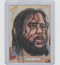 WALKING DEAD SEASON 8 JERRY SKETCH CARD BY ACCLAIMED ARTIST PHIL HASSEWER  1/1!