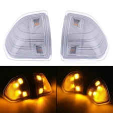 Clear Lens Amber LED Side Mirror Turn Signal Lights For Dodge Ram 1500 2500 3500