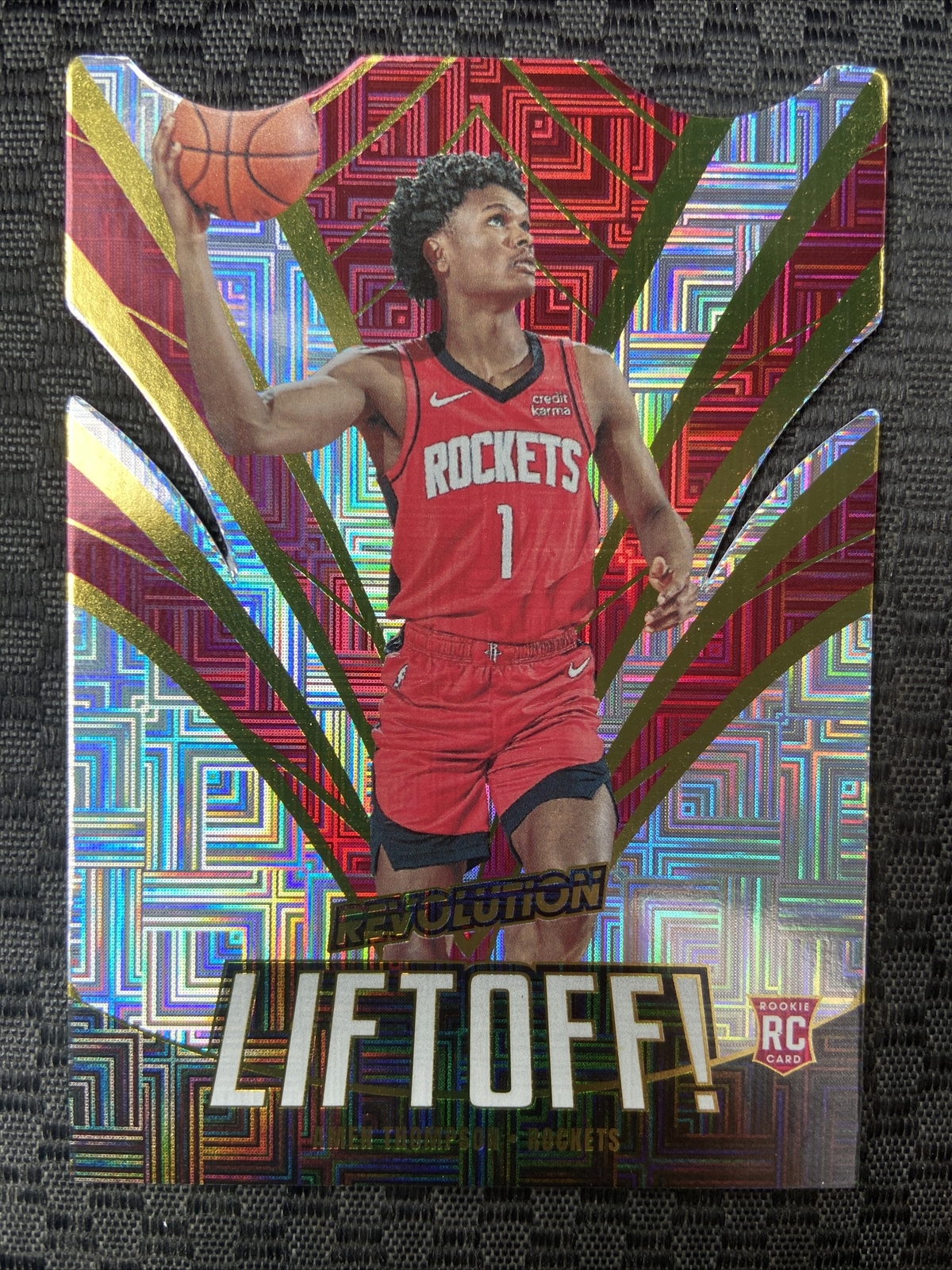 2023-24 Panini Revolution Amen Thompson RC Liftoff! Die-Cut #8 Rockets Levels 🔥