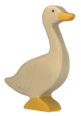 GANS stehend von Holztiger Holzgans Gänse Holztier Holzvogel Holz NEU