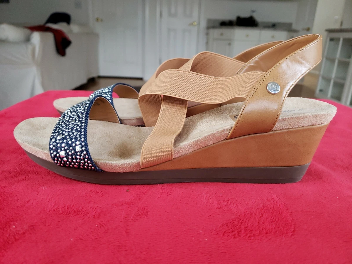 Silver wedge shop sandals