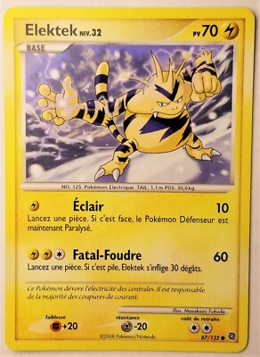 Pokemon Karte Elektek 87/132   Secret Wonders DE  