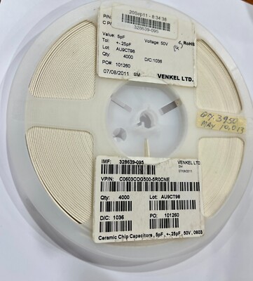 500 Pcs of C0603CO500-5R0CNE  ceramic chip Capacitors,