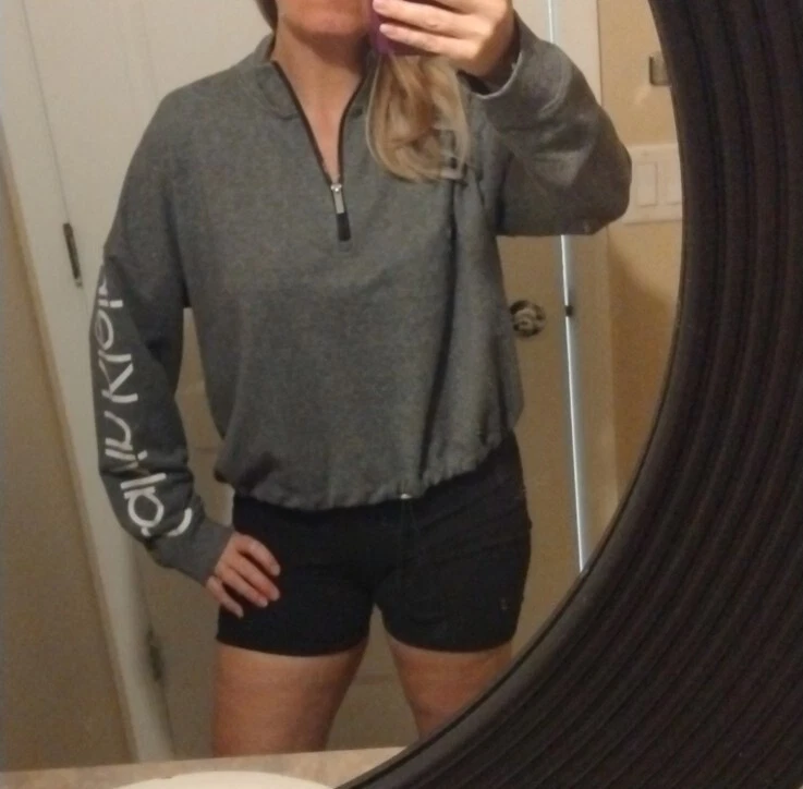 Calvin klein online crop sweatshirt